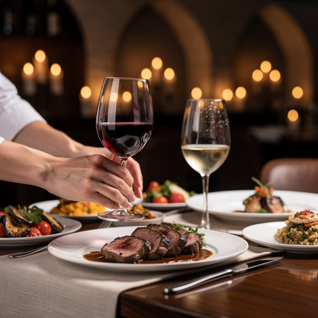 Arch Bistro signature Turkish dishes and wine pairings in historic boat house